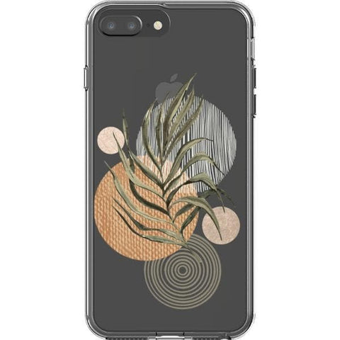 Shop The Earthtone Terracotta Modern Shapes Clear Phone Cases Exclusively at The Urban Flair - Trendy Aesthetic Covers Available for Apple iPhone and Samsung Galaxy Devices