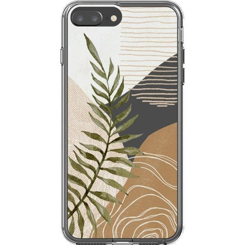 Shop The Earthtone Terracotta Modern Shapes Clear Phone Cases Exclusively at The Urban Flair - Trendy Aesthetic Covers Available for Apple iPhone and Samsung Galaxy Devices