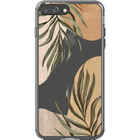 Shop The Earthtone Terracotta Modern Shapes Clear Phone Cases Exclusively at The Urban Flair - Trendy Aesthetic Covers Available for Apple iPhone and Samsung Galaxy Devices