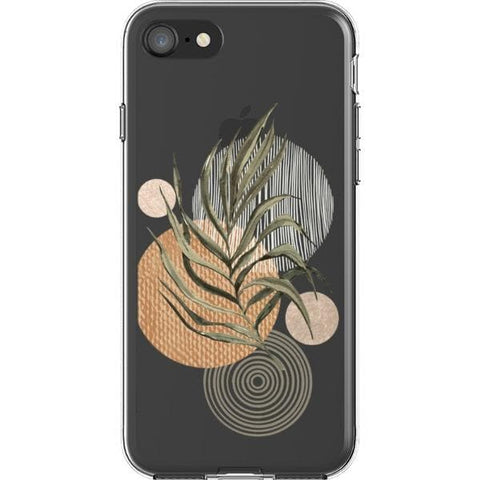 Shop The Earthtone Terracotta Modern Shapes Clear Phone Cases Exclusively at The Urban Flair - Trendy Aesthetic Covers Available for Apple iPhone and Samsung Galaxy Devices