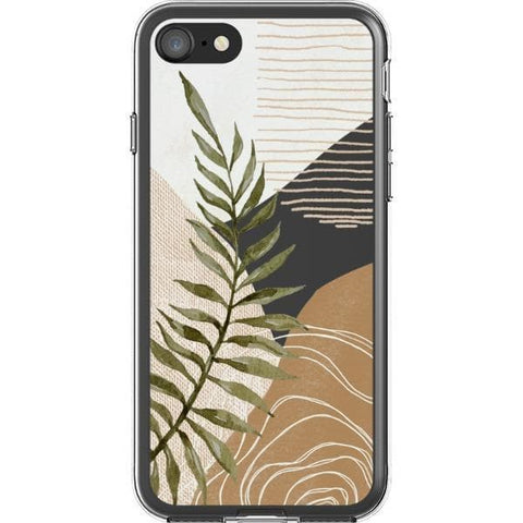 Shop The Earthtone Terracotta Modern Shapes Clear Phone Cases Exclusively at The Urban Flair - Trendy Aesthetic Covers Available for Apple iPhone and Samsung Galaxy Devices