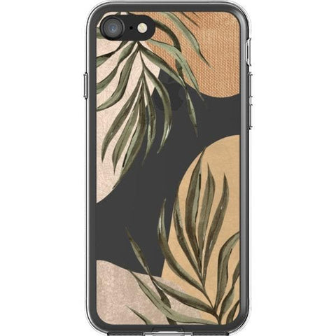 Shop The Earthtone Terracotta Modern Shapes Clear Phone Cases Exclusively at The Urban Flair - Trendy Aesthetic Covers Available for Apple iPhone and Samsung Galaxy Devices