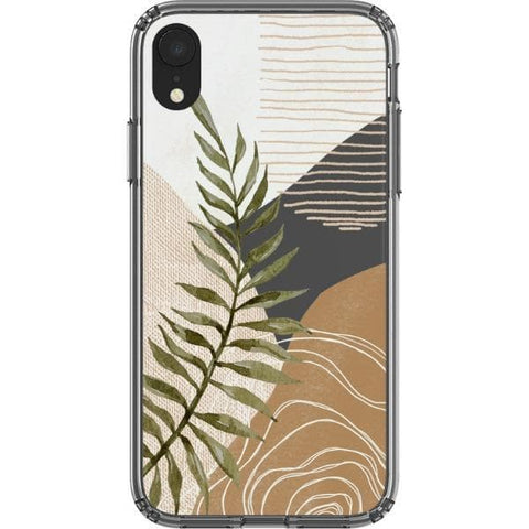 Shop The Earthtone Terracotta Modern Shapes Clear Phone Cases Exclusively at The Urban Flair - Trendy Aesthetic Covers Available for Apple iPhone and Samsung Galaxy Devices