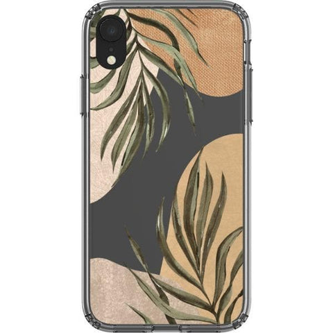 Shop The Earthtone Terracotta Modern Shapes Clear Phone Cases Exclusively at The Urban Flair - Trendy Aesthetic Covers Available for Apple iPhone and Samsung Galaxy Devices