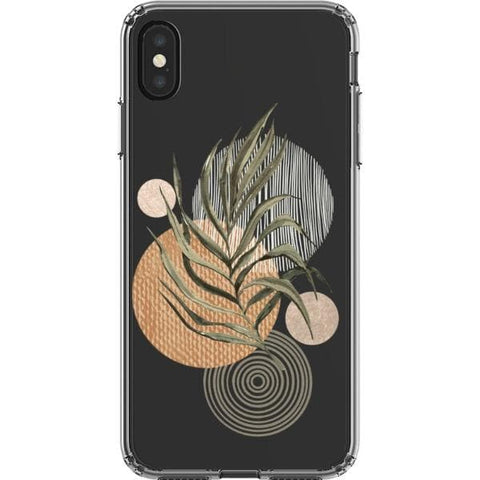 Shop The Earthtone Terracotta Modern Shapes Clear Phone Cases Exclusively at The Urban Flair - Trendy Aesthetic Covers Available for Apple iPhone and Samsung Galaxy Devices