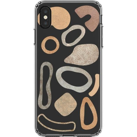 Shop The Earthtone Terracotta Modern Shapes Clear Phone Cases Exclusively at The Urban Flair - Trendy Aesthetic Covers Available for Apple iPhone and Samsung Galaxy Devices