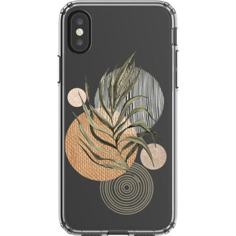 Shop The Earthtone Terracotta Modern Shapes Clear Phone Cases Exclusively at The Urban Flair - Trendy Aesthetic Covers Available for Apple iPhone and Samsung Galaxy Devices