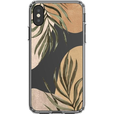 Shop The Earthtone Terracotta Modern Shapes Clear Phone Cases Exclusively at The Urban Flair - Trendy Aesthetic Covers Available for Apple iPhone and Samsung Galaxy Devices
