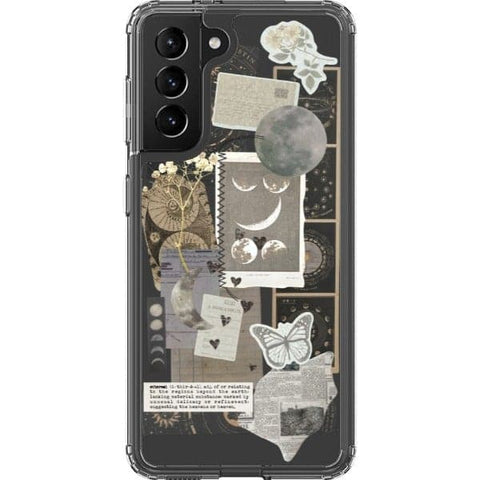 Galaxy S21 Esoteric Space Scraps Collage Clear Phone Case - The Urban Flair