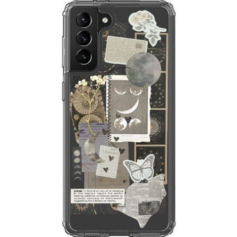 Galaxy S21 Plus Esoteric Space Scraps Collage Clear Phone Case - The Urban Flair