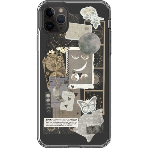 iPhone 11 Pro Max Esoteric Space Scraps Collage Clear Phone Case - The Urban Flair