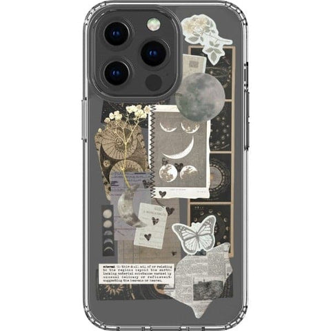 iPhone 13 Pro Esoteric Space Scraps Collage Clear Phone Case - The Urban Flair