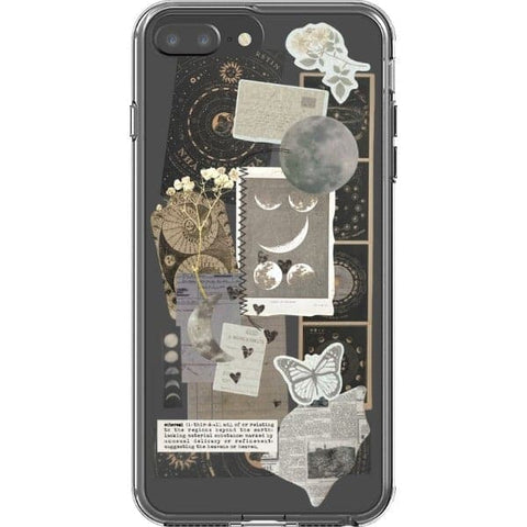 iPhone 7 Plus/8 Plus Esoteric Space Scraps Collage Clear Phone Case - The Urban Flair