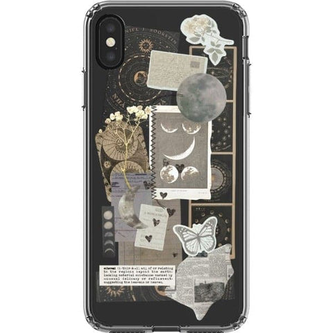 iPhone XR Esoteric Space Scraps Collage Clear Phone Case - The Urban Flair
