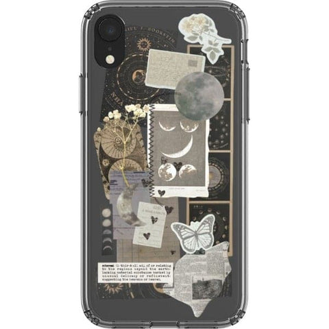 iPhone XS Max Esoteric Space Scraps Collage Clear Phone Case - The Urban Flair