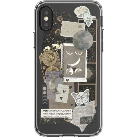 iPhone X/XS Esoteric Space Scraps Collage Clear Phone Case - The Urban Flair