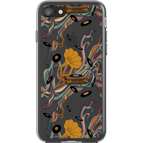 Art Nouveau Vinyl Record Player Clear Phone Case