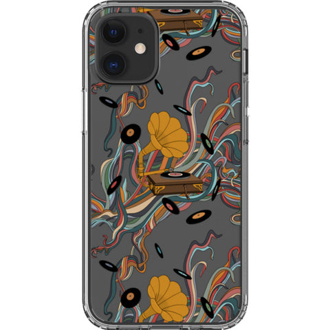 Art Nouveau Vinyl Record Player Clear Phone Case