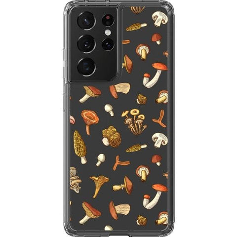 Galaxy S21 Ultra Fall Mushroom Clear Phone Case - The Urban Flair