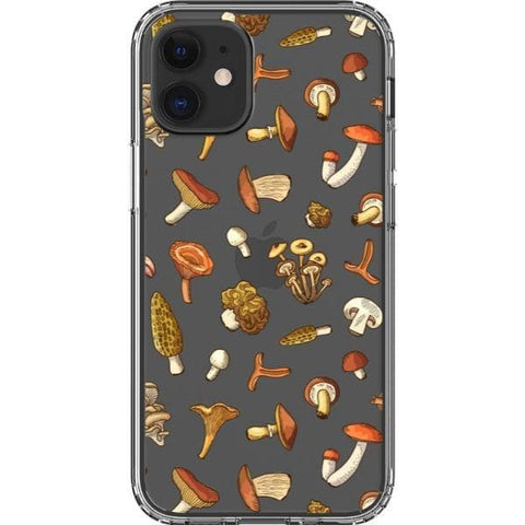 iPhone 12 Mini Fall Mushroom Clear Phone Case - The Urban Flair