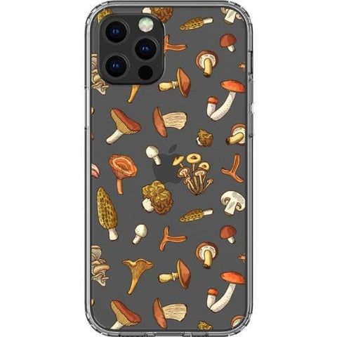 iPhone 12 Pro Fall Mushroom Clear Phone Case - The Urban Flair