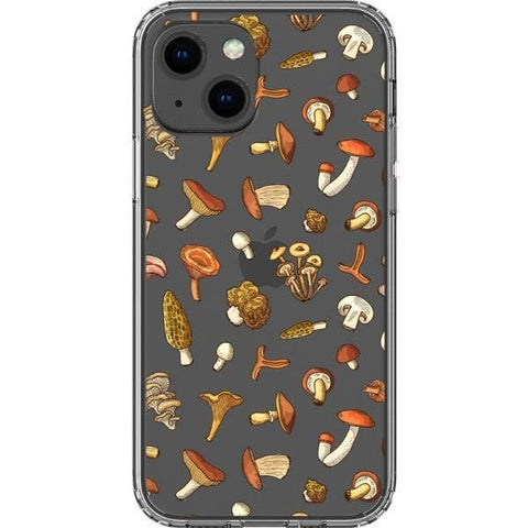iPhone 13 Mini Fall Mushroom Clear Phone Case - The Urban Flair
