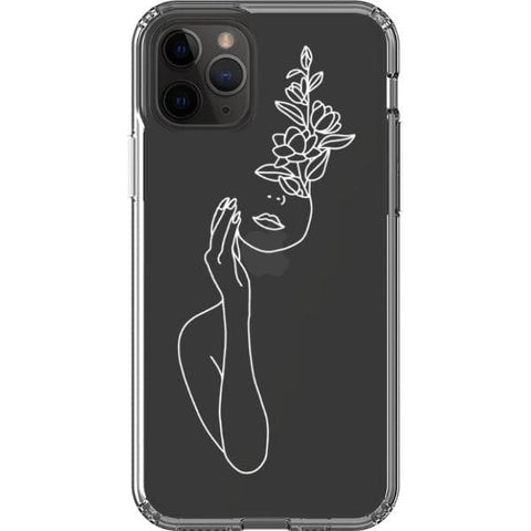 Feminine Line Art Clear Phone Cases for your iPhone 11 Pro exclusively at The Urban Flair