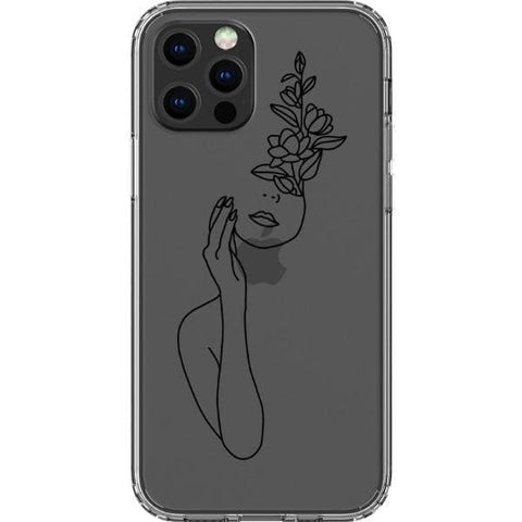 Feminine Line Art Clear Phone Cases for your iPhone 12 Pro exclusively at The Urban Flair