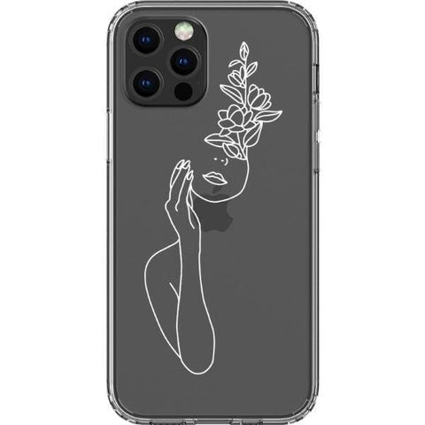 Feminine Line Art Clear Phone Cases for your iPhone 12 Pro exclusively at The Urban Flair