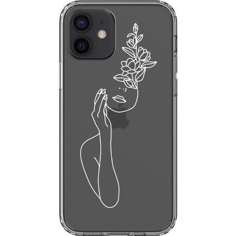 Feminine Line Art Clear Phone Cases for your iPhone 12 exclusively at The Urban Flair