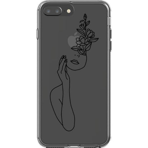 Feminine Line Art Clear Phone Cases for your iPhone 7 Plus/8 Plus exclusively at The Urban Flair