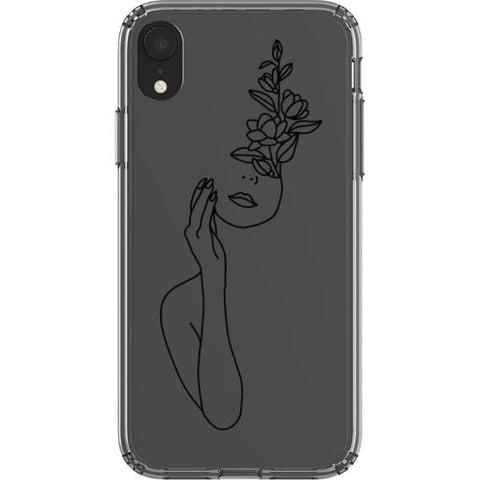 Feminine Line Art Clear Phone Cases for your iPhone XR exclusively at The Urban Flair