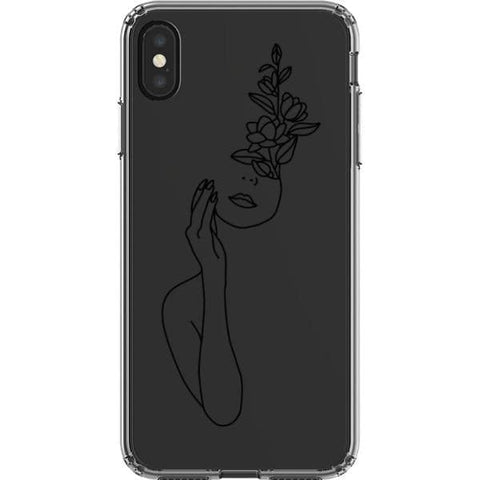 Feminine Line Art Clear Phone Cases for your iPhone XS Max exclusively at The Urban Flair