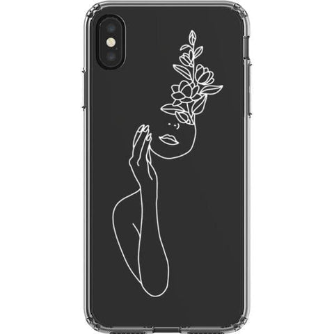 Feminine Line Art Clear Phone Cases for your iPhone XS Max exclusively at The Urban Flair
