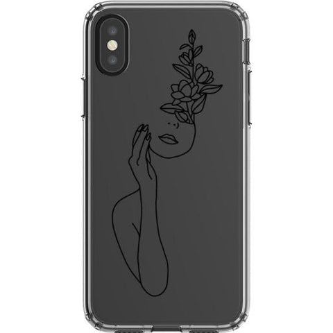 Feminine Line Art Clear Phone Cases for your iPhone X/XS exclusively at The Urban Flair