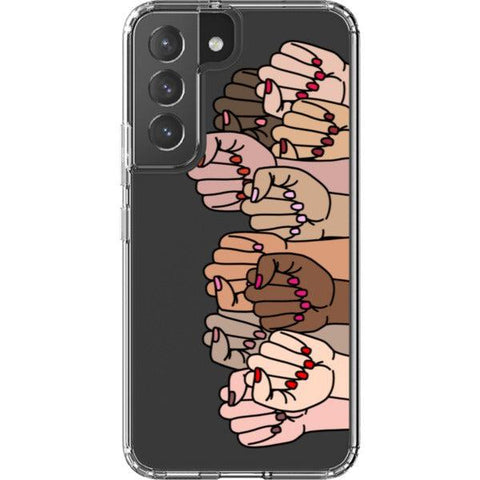 Feminist Fists Clear Phone Case Galaxy S22 exclusively offered by The Urban Flair