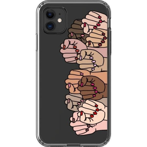 iPhone 11 Feminist Fists Clear Phone Case - The Urban Flair