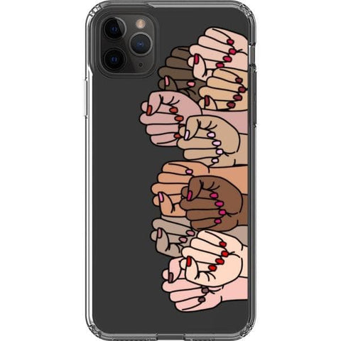 iPhone 11 Pro Max Feminist Fists Clear Phone Case - The Urban Flair