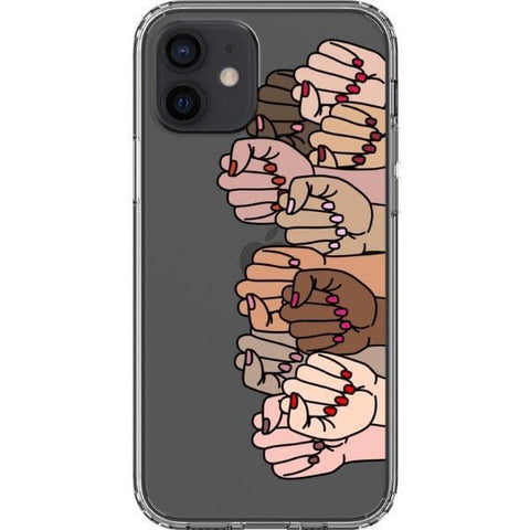 iPhone 12 Feminist Fists Clear Phone Case - The Urban Flair