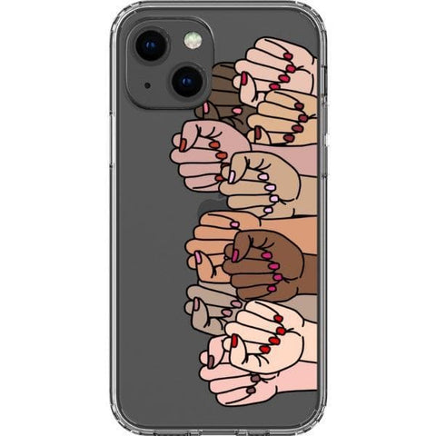 iPhone 13 Feminist Fists Clear Phone Case - The Urban Flair