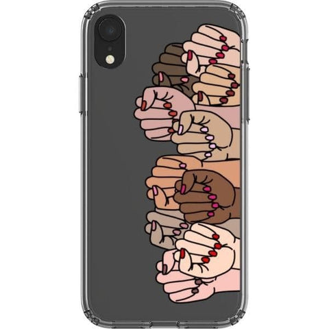 iPhone XR Feminist Fists Clear Phone Case - The Urban Flair