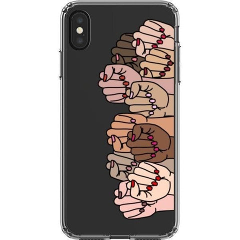iPhone XS Max Feminist Fists Clear Phone Case - The Urban Flair