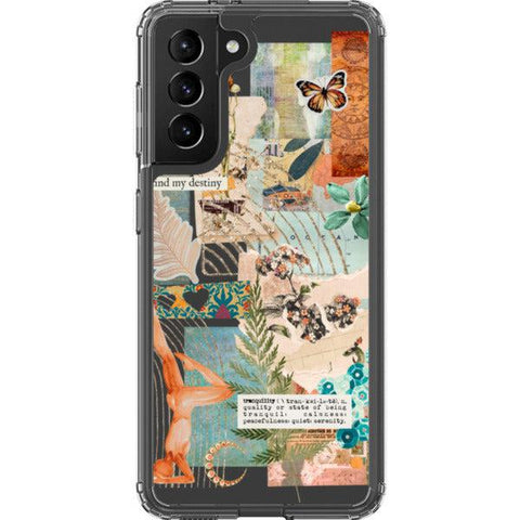 Find My Destiny Scraps Collage Clear Phone Case Galaxy S21 exclusively offered by The Urban Flair