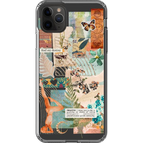 Find My Destiny Scraps Collage Clear Phone Case iPhone 11 Pro Max exclusively offered by The Urban Flair