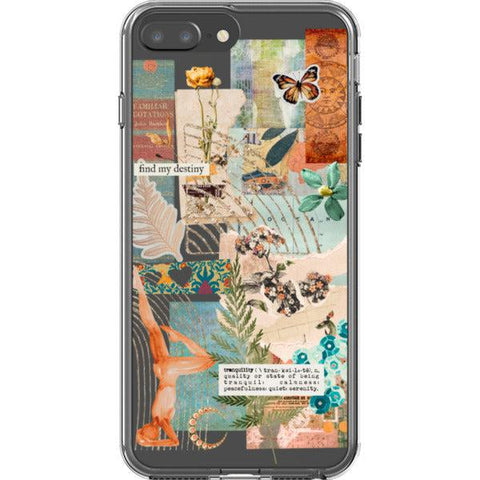 Find My Destiny Scraps Collage Clear Phone Case iPhone 7 Plus/8 Plus exclusively offered by The Urban Flair