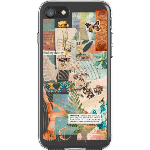 Find My Destiny Scraps Collage Clear Phone Case iPhone 7/8 exclusively offered by The Urban Flair
