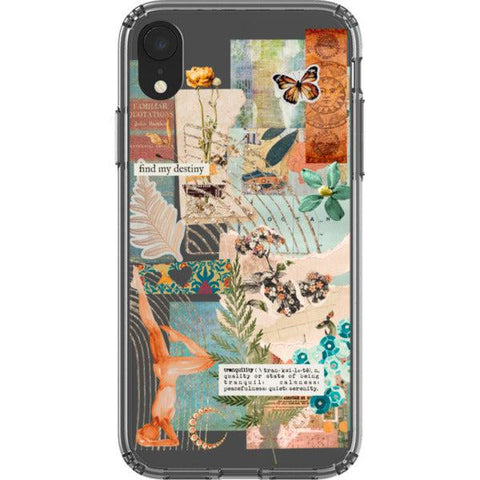 Find My Destiny Scraps Collage Clear Phone Case iPhone XR exclusively offered by The Urban Flair