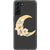 Galaxy S21 Floral Crescent Moon Clear Phone Case - The Urban Flair