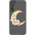 Floral Crescent Moon Clear Phone Case Galaxy S22 Plus exclusively offered by The Urban Flair