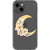 iPhone 13 Mini Floral Crescent Moon Clear Phone Case - The Urban Flair
